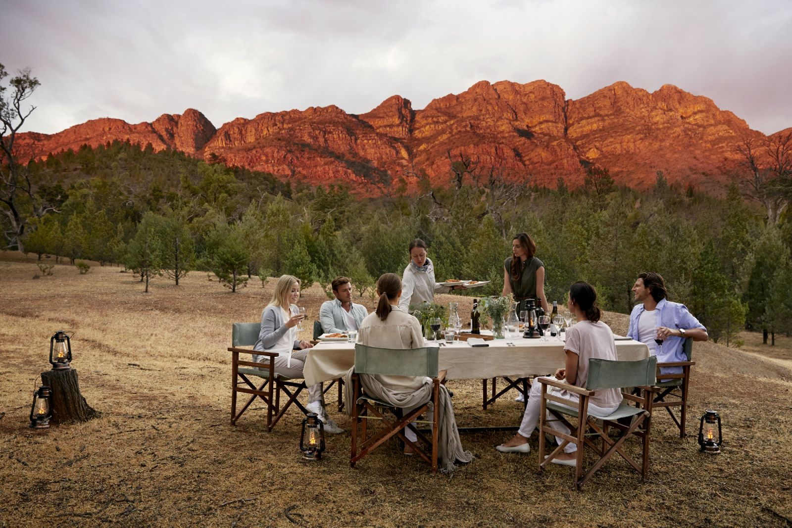 Gourmet dining in the bush at Arkaba Homestead in Australia
