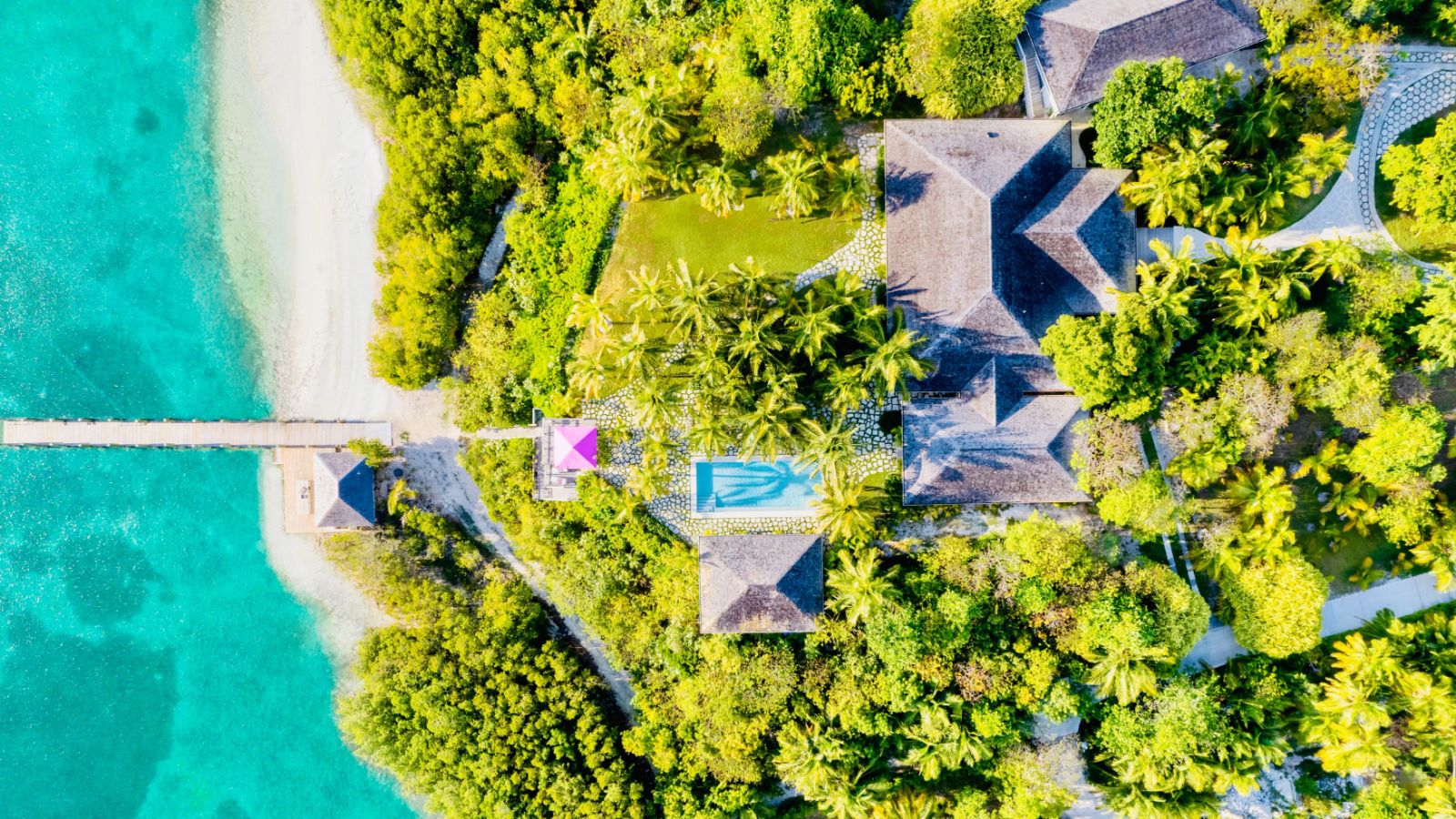 Aerial View of Beacon Hill Estate in the Bahamas