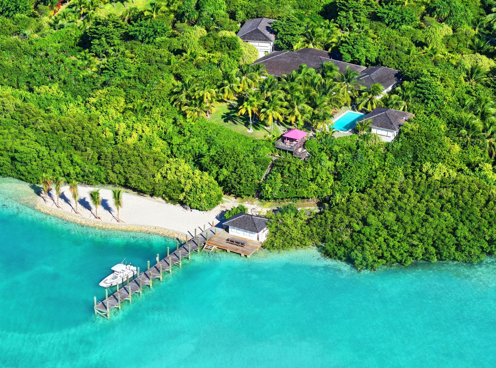 Full Aerial View of Beacon Hill Estate in the Bahamas
