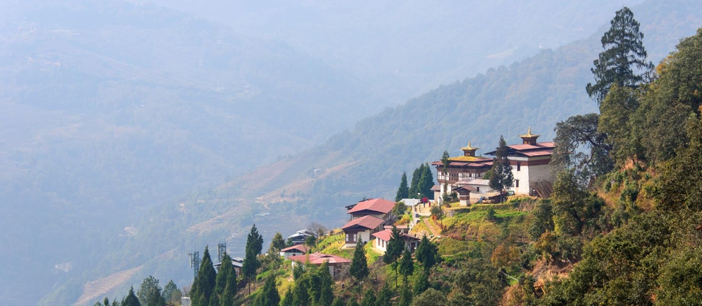The hillside of Amankora Punakha, Bhutan