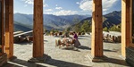 Outdoor terrace and panoramic views at the Six Senses Paro in Bhutan