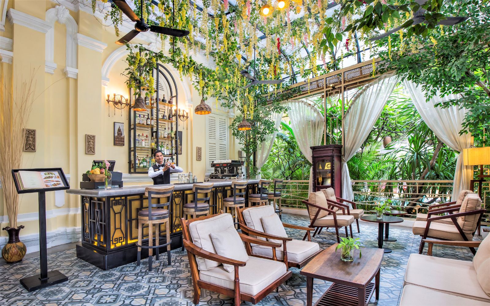The Orchid Bar at Palace Gate Hotel in Phnom Penh, Cambodia