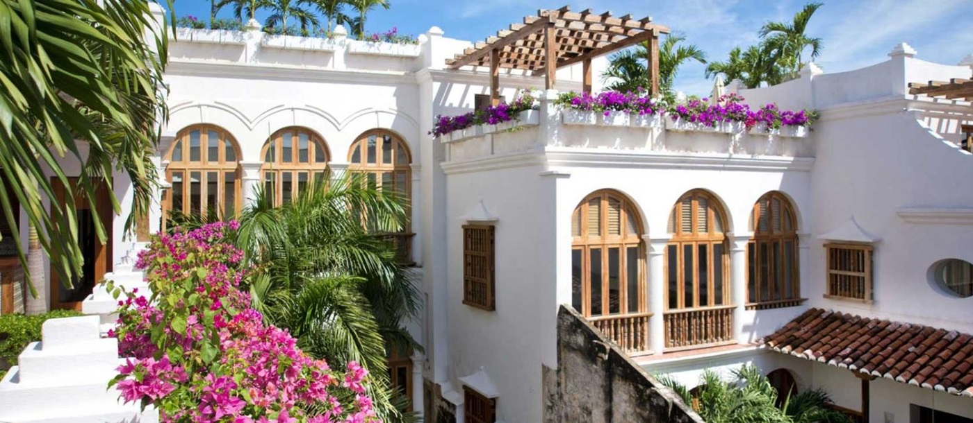 Guest suite exterior at Casa San Agustin in Cartagena, Colombia