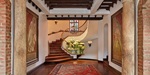 Staircase and hallway at Four Seasons casa Medina in Bogota, Colombia