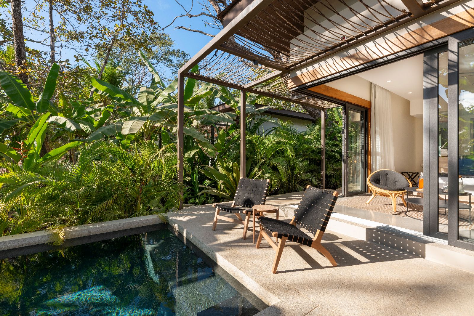 Plunge pool of a suite at Nantipa beach resort in Costa Rica