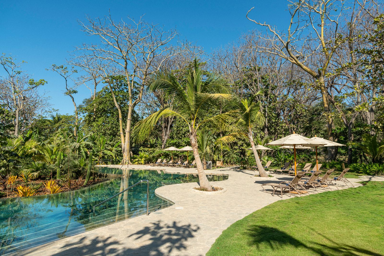 The swimming pool at Nantipa beach resort in Costa Rica