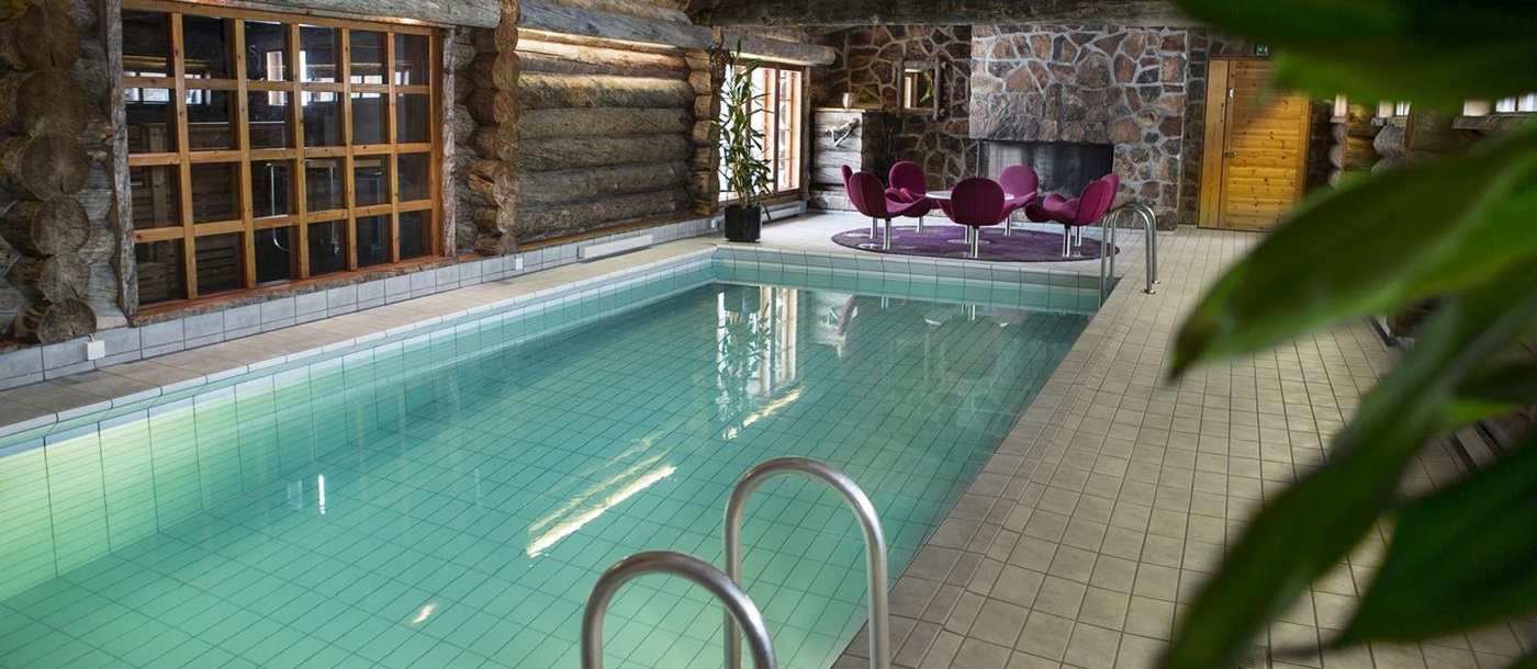 The indoor pool at Javri Lodge