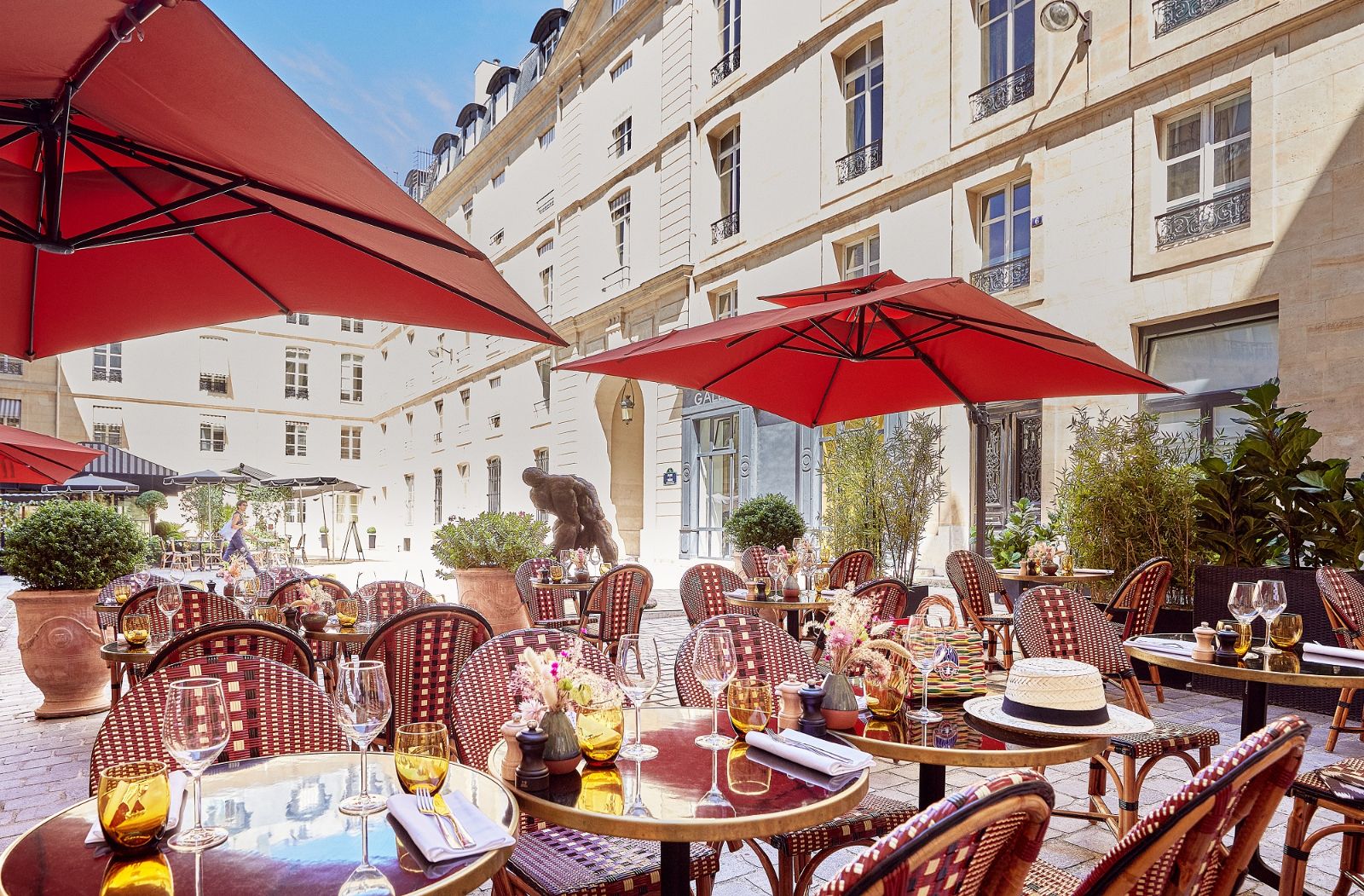 Cafe 52 terrace at the Grand Hotel du Palais Royal in Paris
