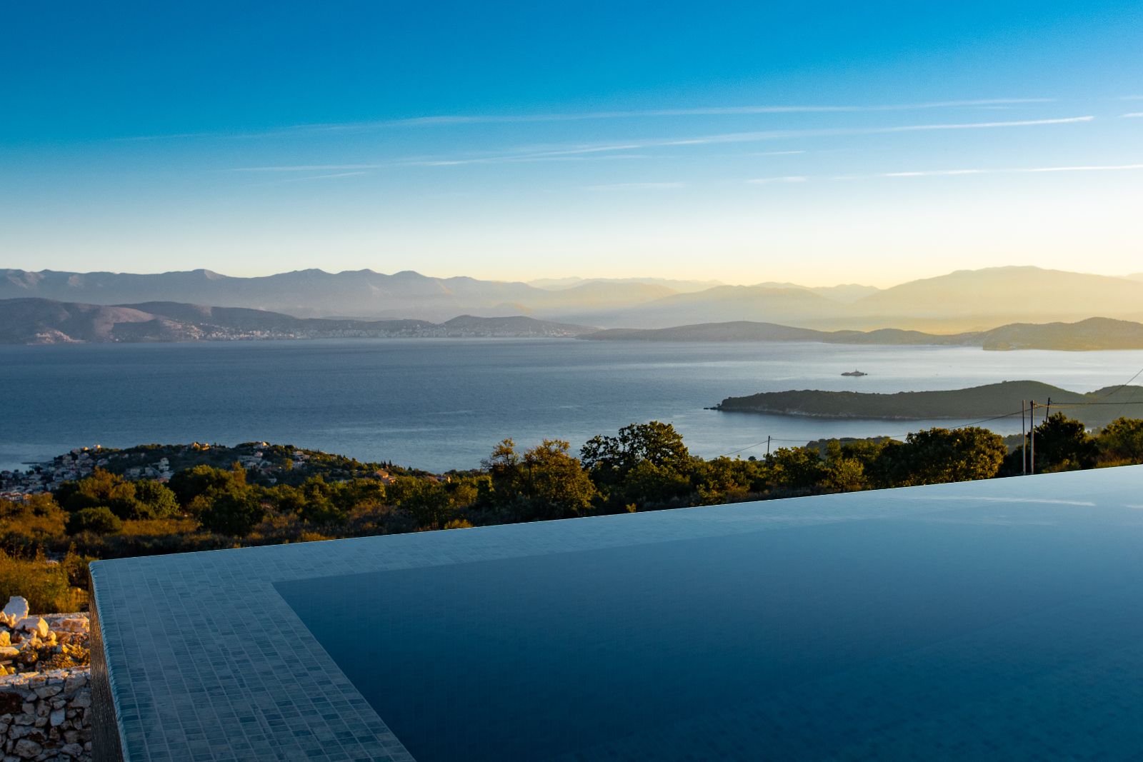Pool View at Villa Edina in Corfu