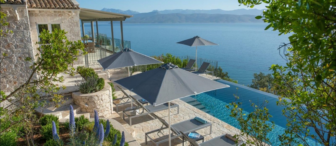 Pool View at Villa Gaia Corfu