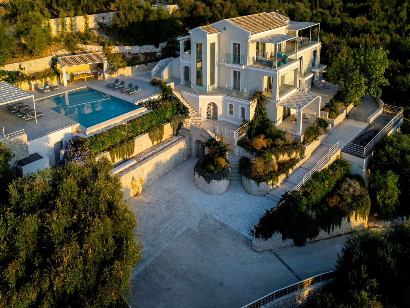 Aerial view of Villa Leonidas
