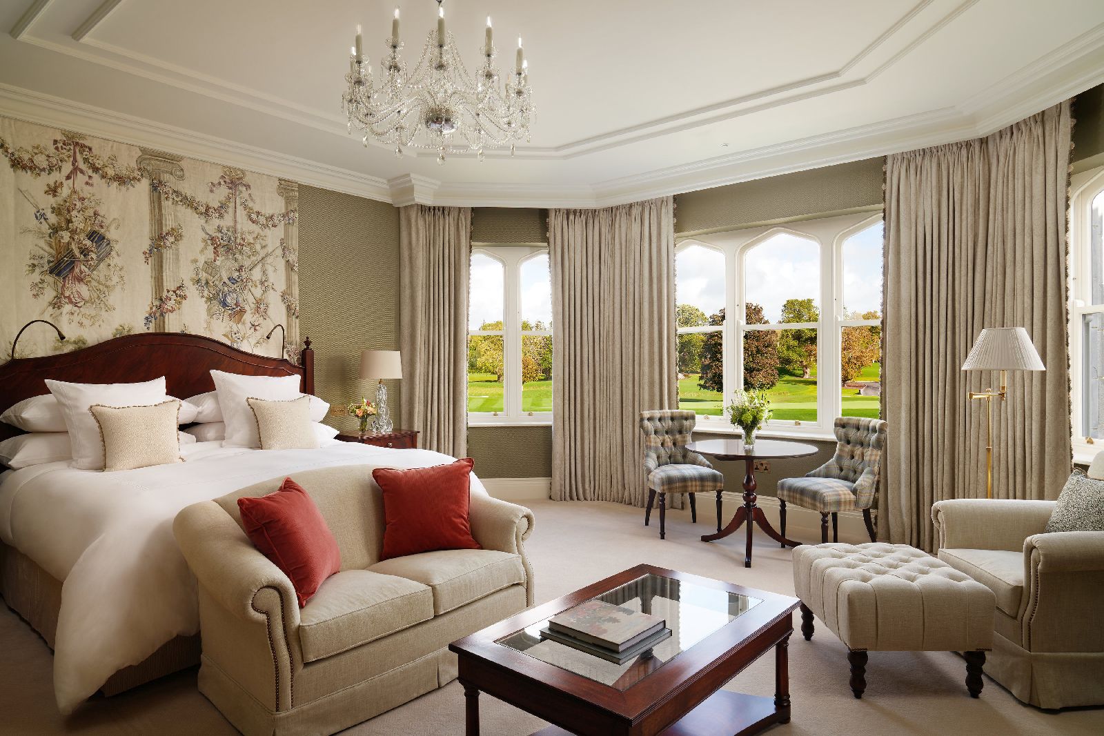 A state room at Adare Manor near Limerick in Ireland