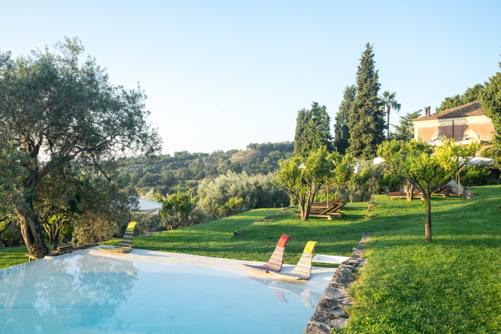Pool and view at Monaci delle Terre Nere