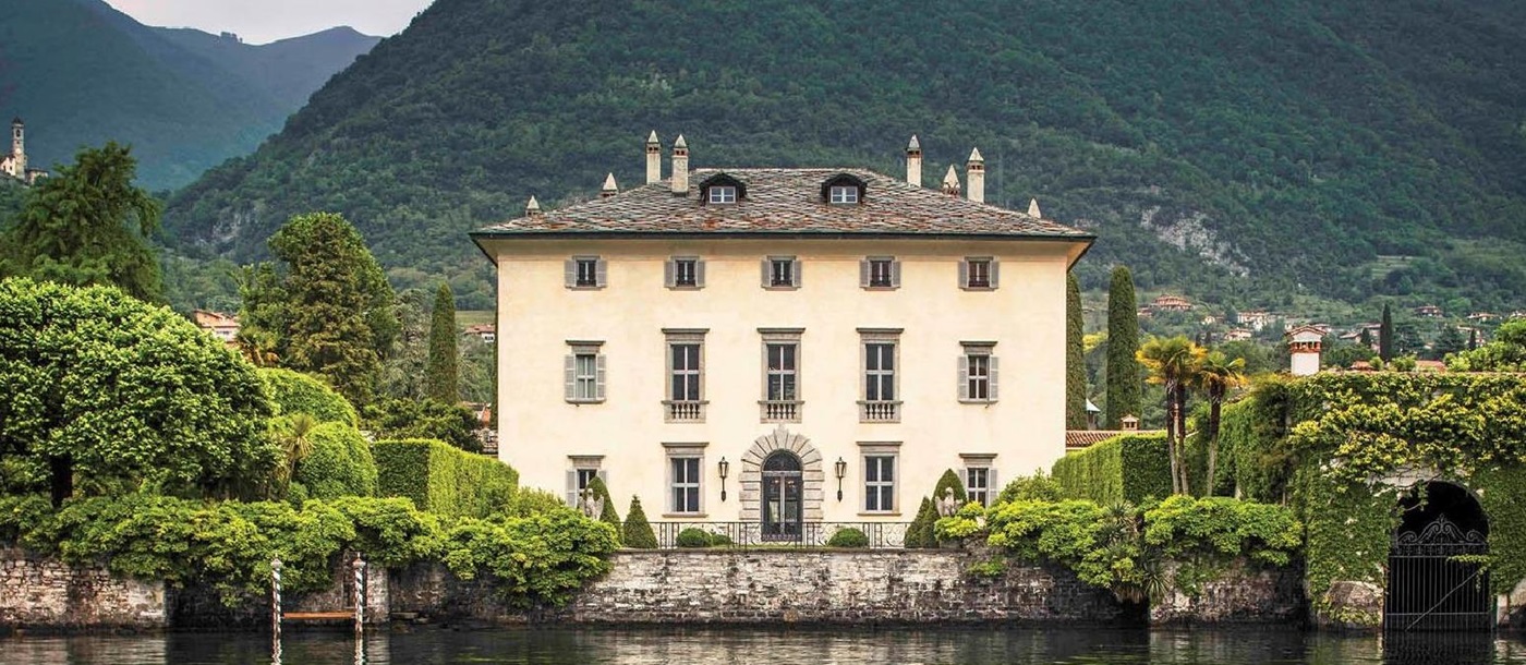 View of Villa Balbiano on Lake Como Italy