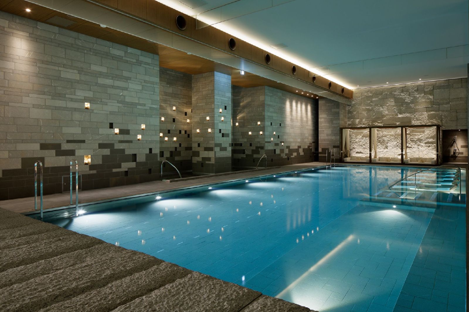 Indoor pool at the Four Seasons Kyoto in Japan