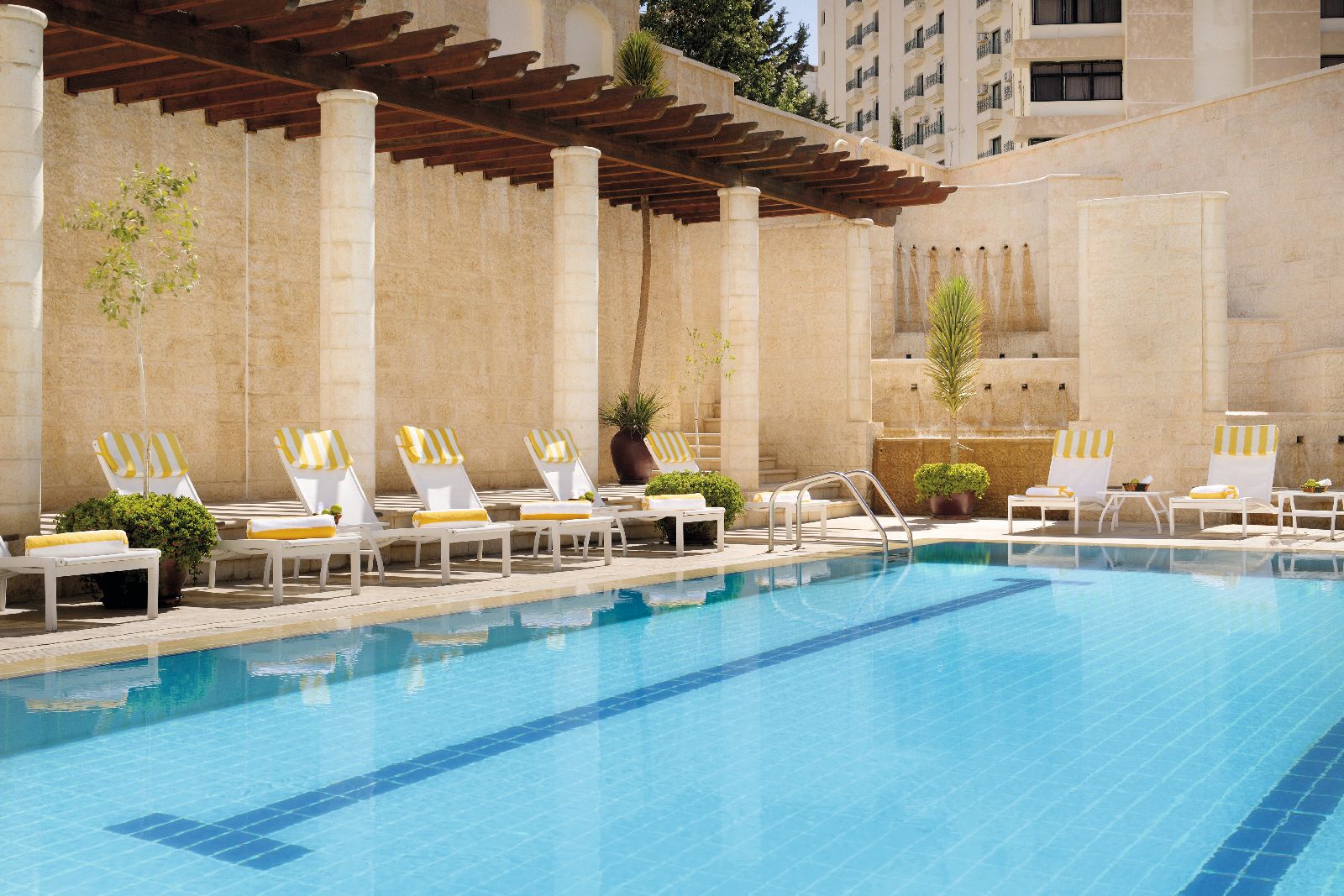 Outdoor swimming pool at the Movenpick Resort Petra in Jordan