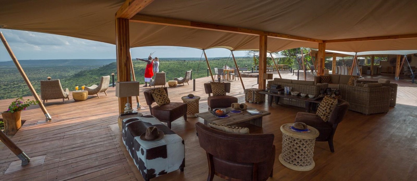 View from sitting room at Loisaba Tented Camp in Kenya
