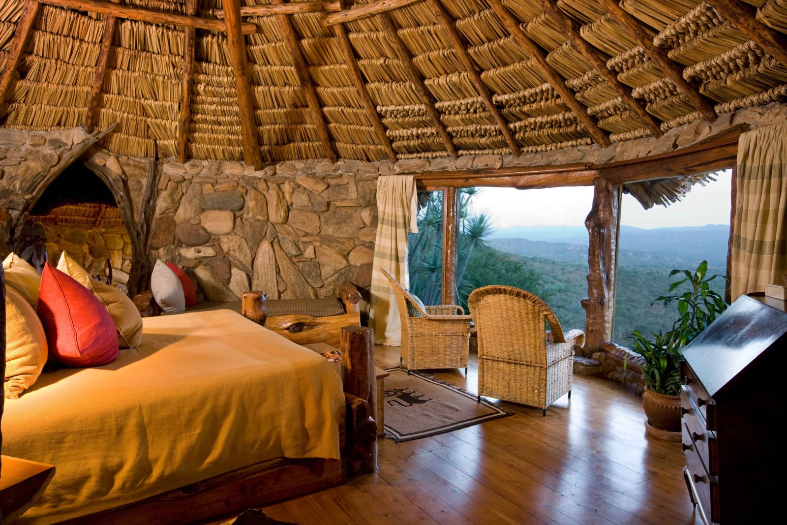 Bedroom view at Ol Malo House in Kenya 