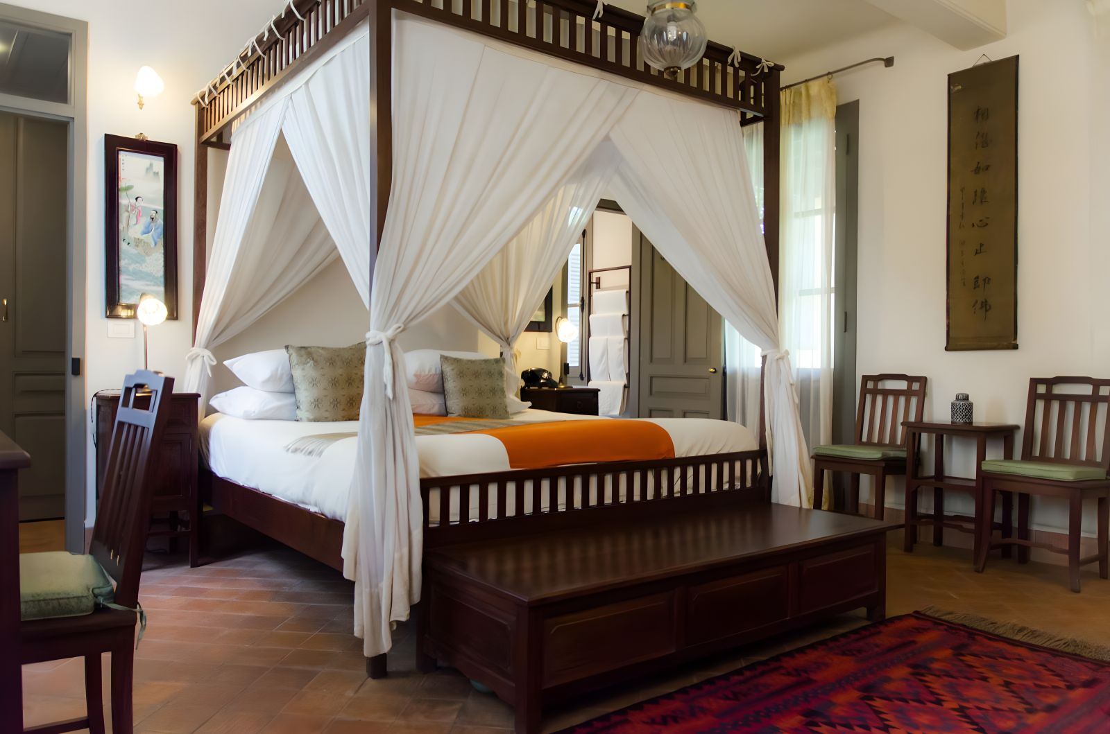 Deluxe guest room at Satri House in Luang Prabang, Laos