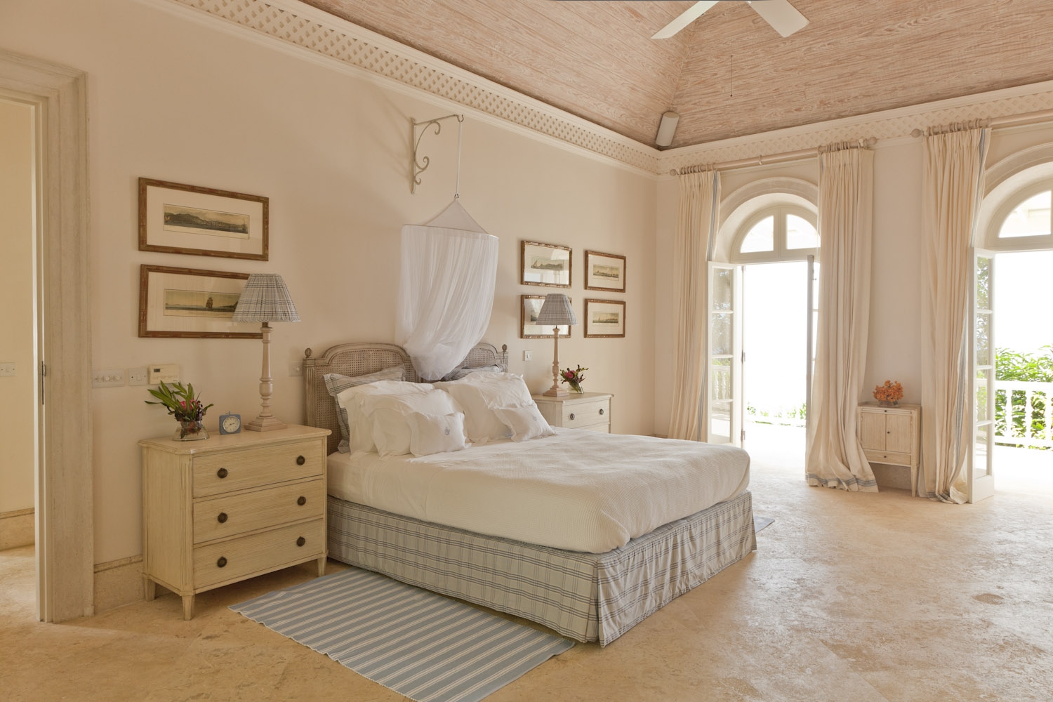 Double bedroom in Plantation House, Mustique