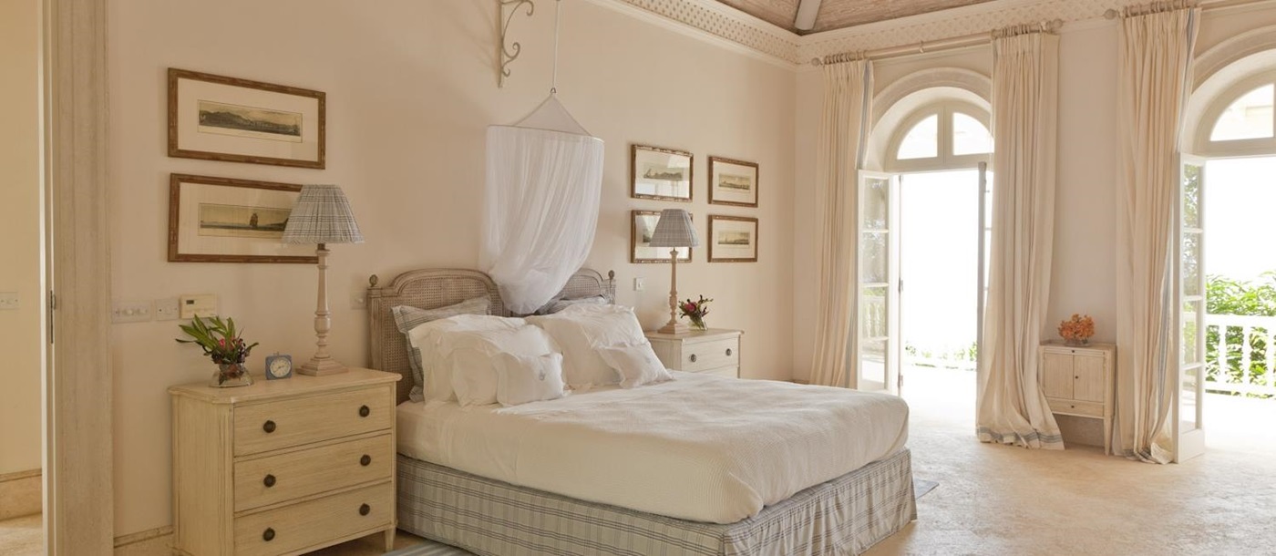 Double bedroom in Plantation House, Mustique