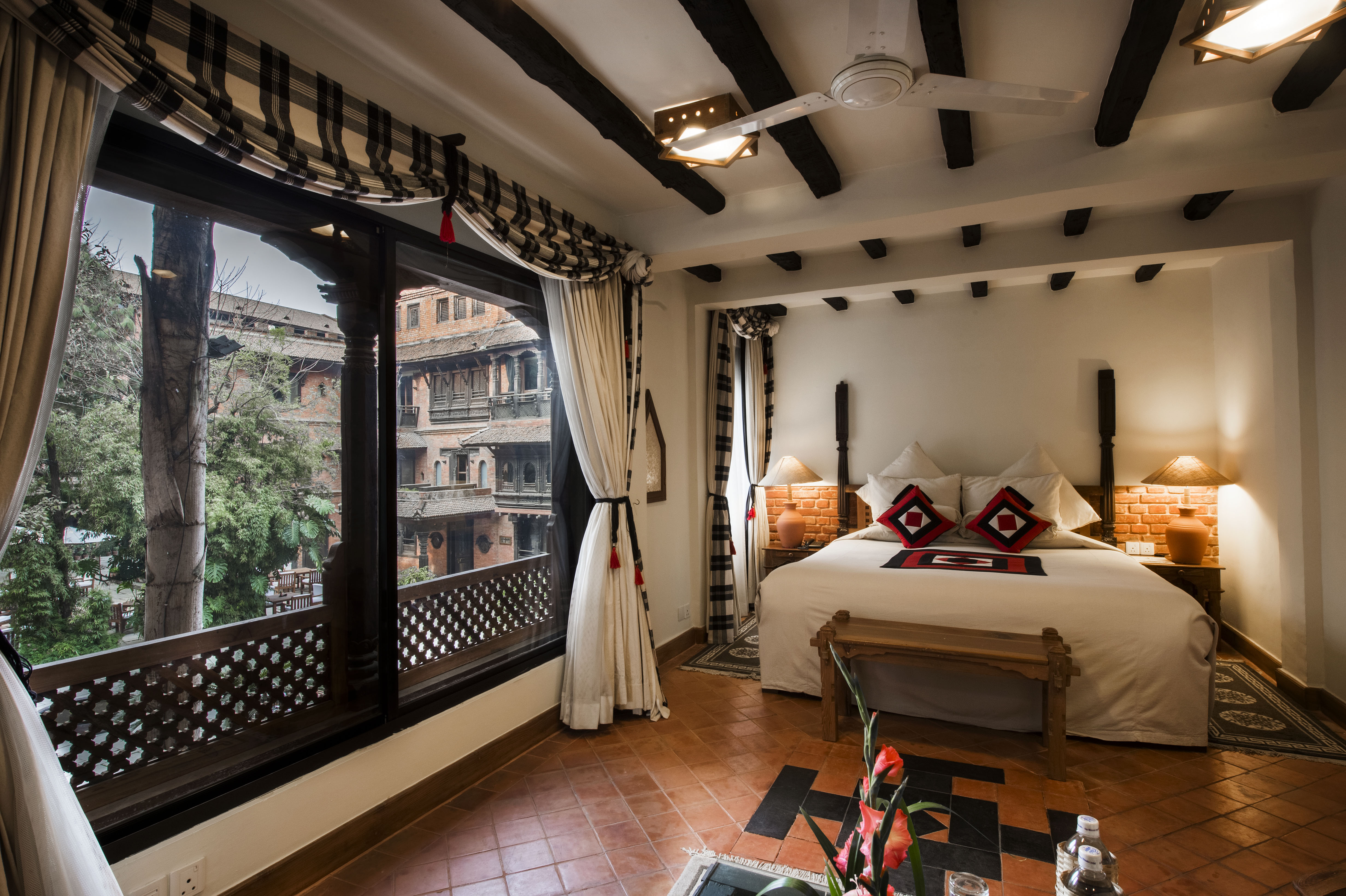 Guest suite at Dwarika Hotel in Kathmandu