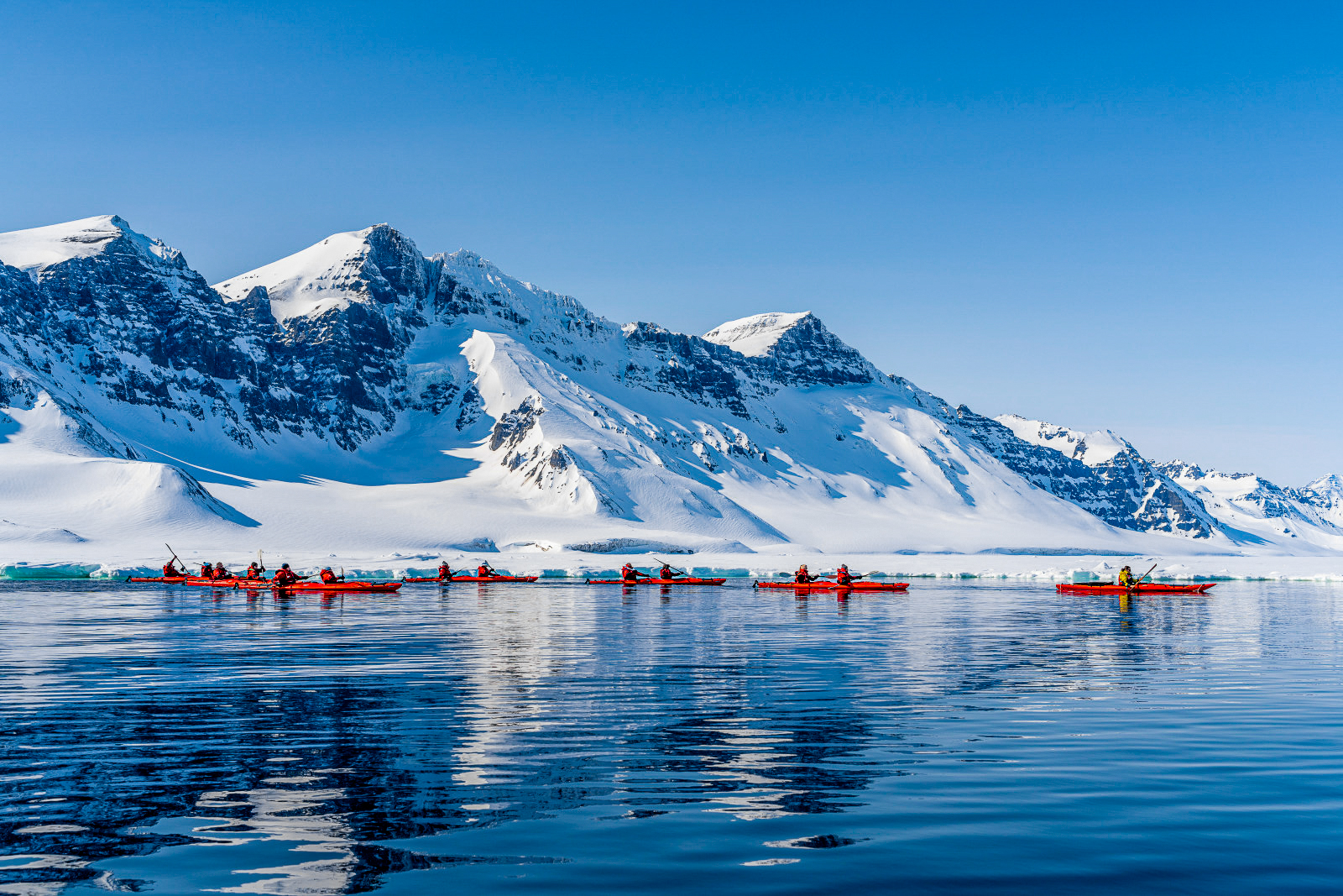Kayaking in the Greenland Arctic from Ponant's Le Lyrial cruise ship