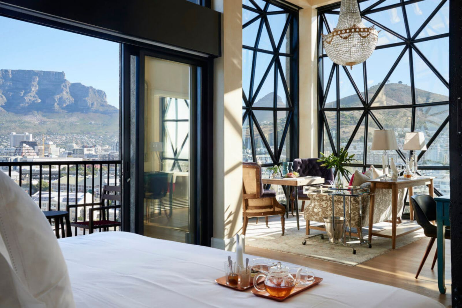 A deluxe superior guest suite at The Silo Hotel in Cape Town
