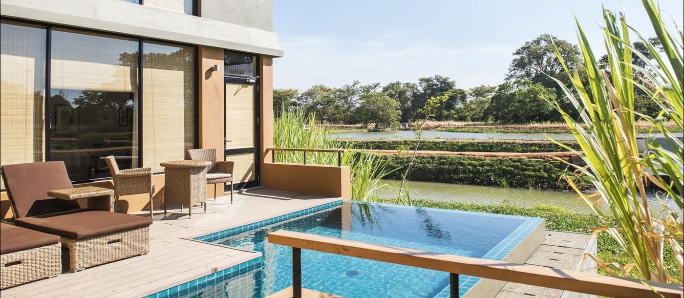Duplex Villa pool at Water Garden Sigiriya in Sri Lanka