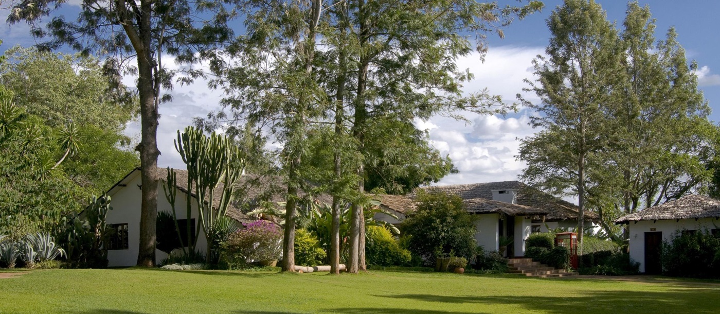 The gardens at Plantation Lodge in Tanzania