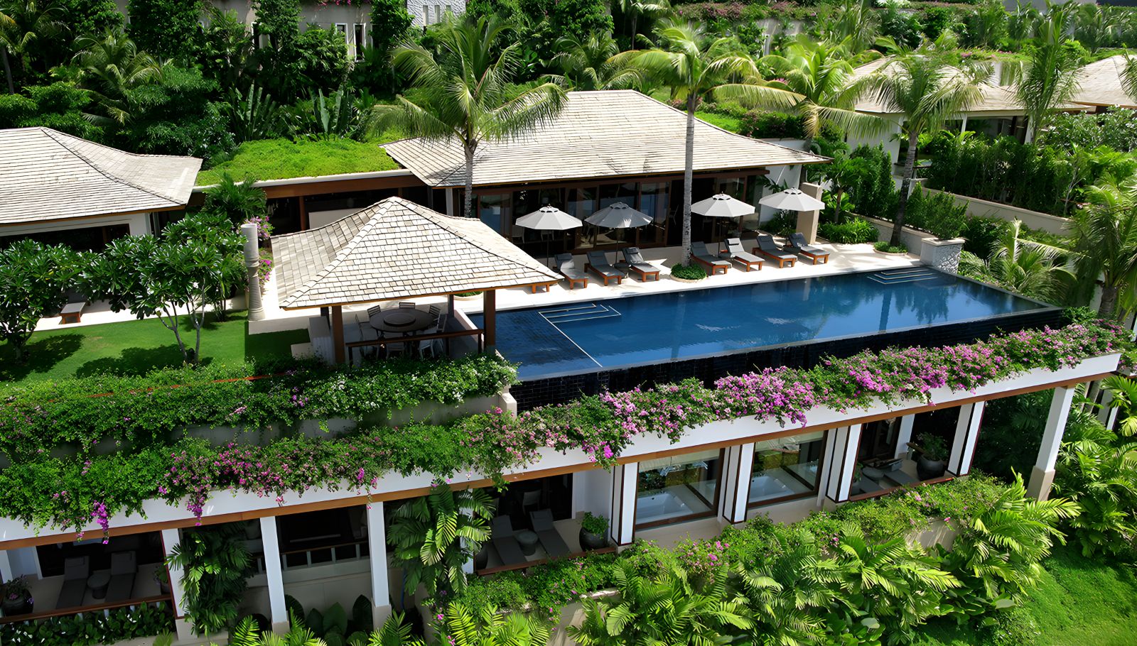 Exterior view of rooftop pool at Andara Resort & Villas in the Phuket region of Thailand