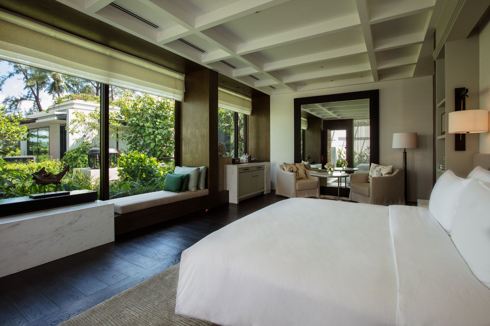 Guest bedroom at Rosewood Phuket in Thailand
