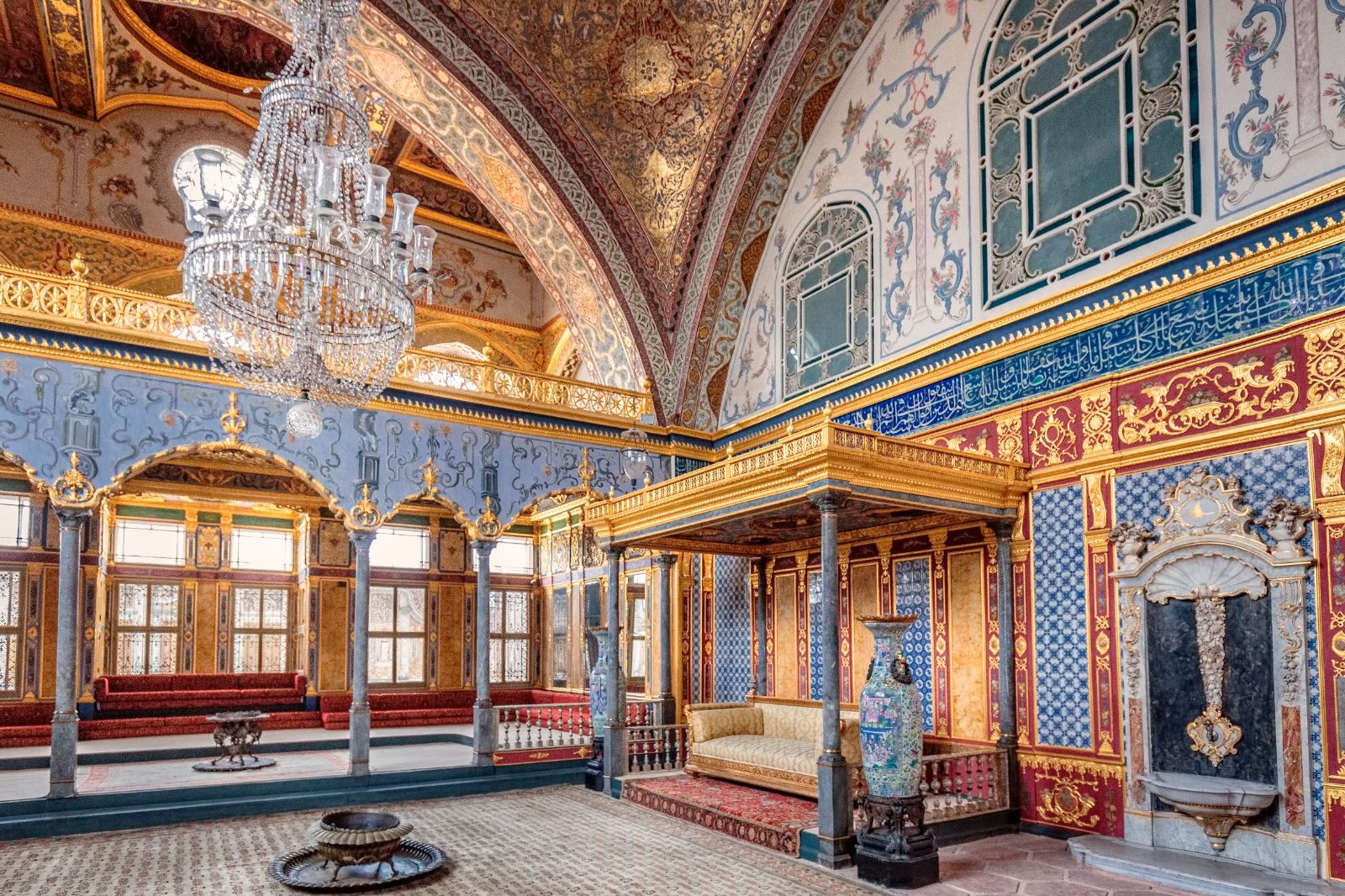 Interior view of Topkapi Palace in Istanbul, Turkey