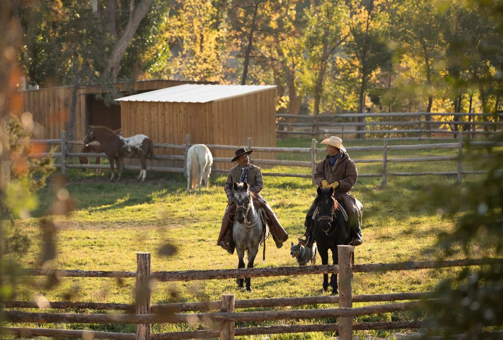 Horse riding activity at Bishop's Lodge New Mexico USA