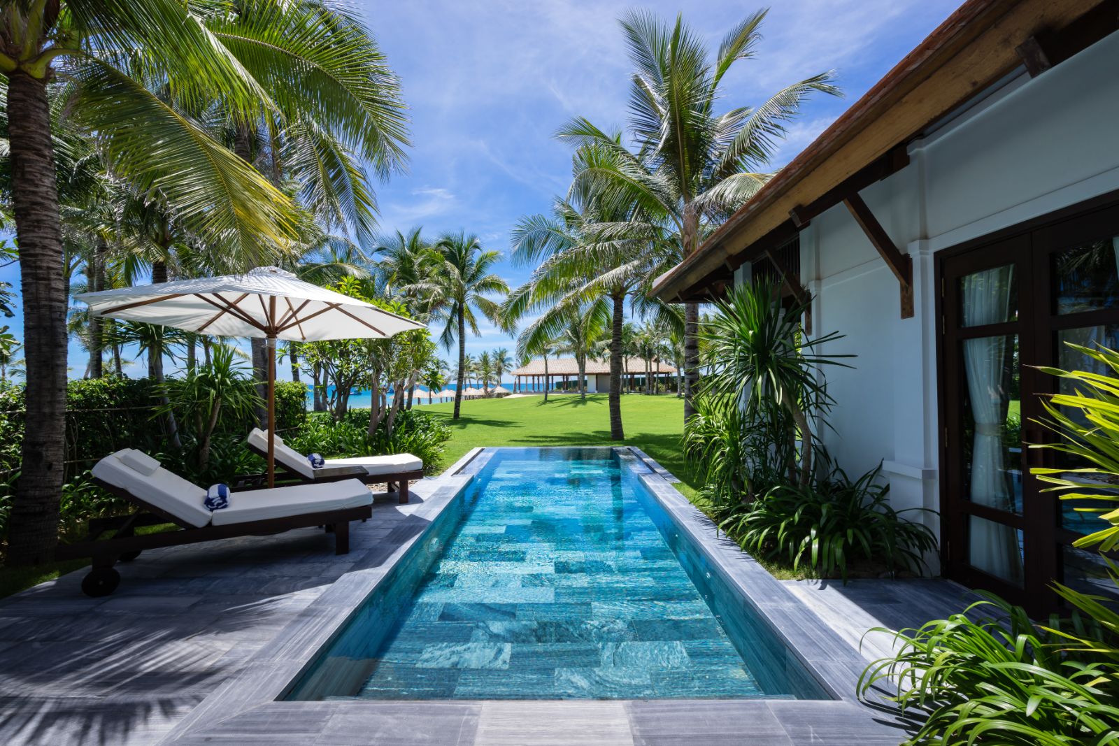 Private villa pool at The Anam resort in Cam Ranh, Vietnam