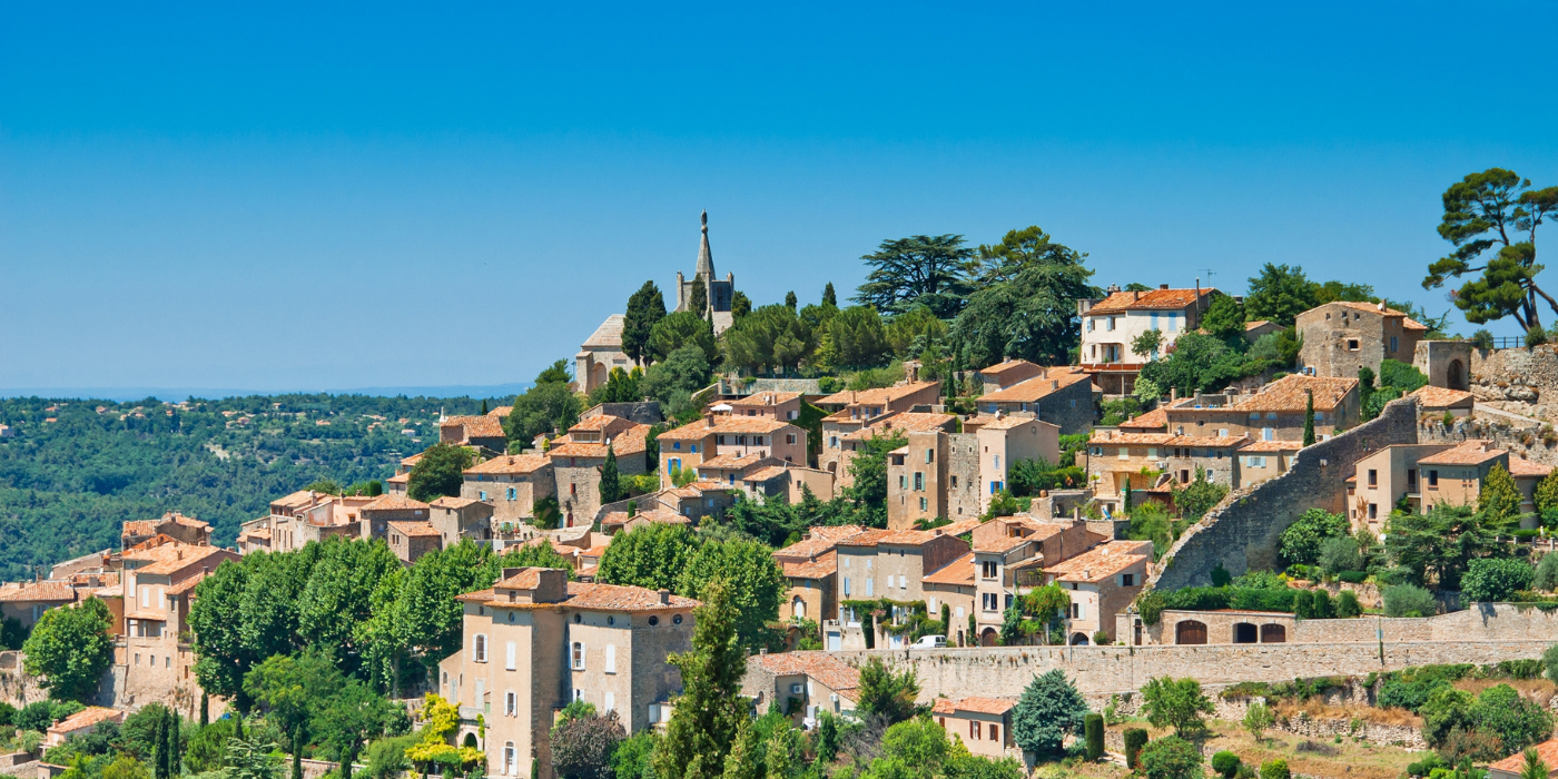 A view of Bonnieux in Provence, France