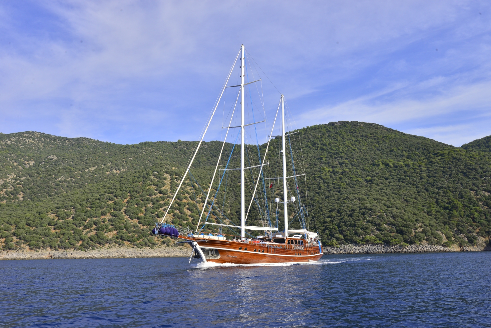 Lycian Queen out on water in Turkey