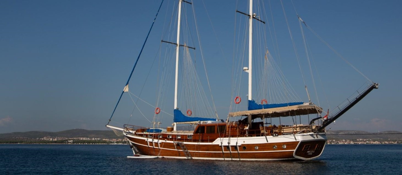 Luxury gulet Malena sailing along the Croatian coast