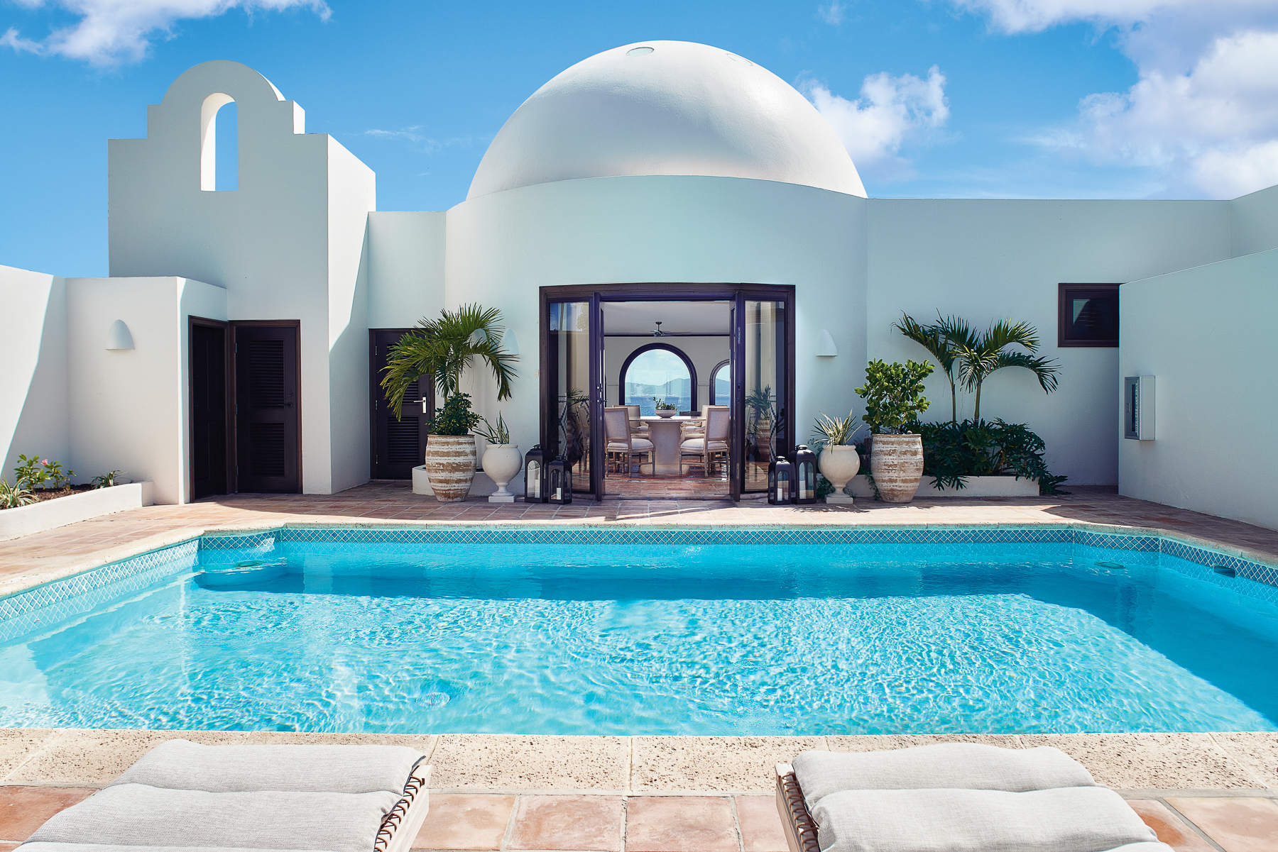 Private swimming pool at Belmond's Cap Juluca resort in Anguilla