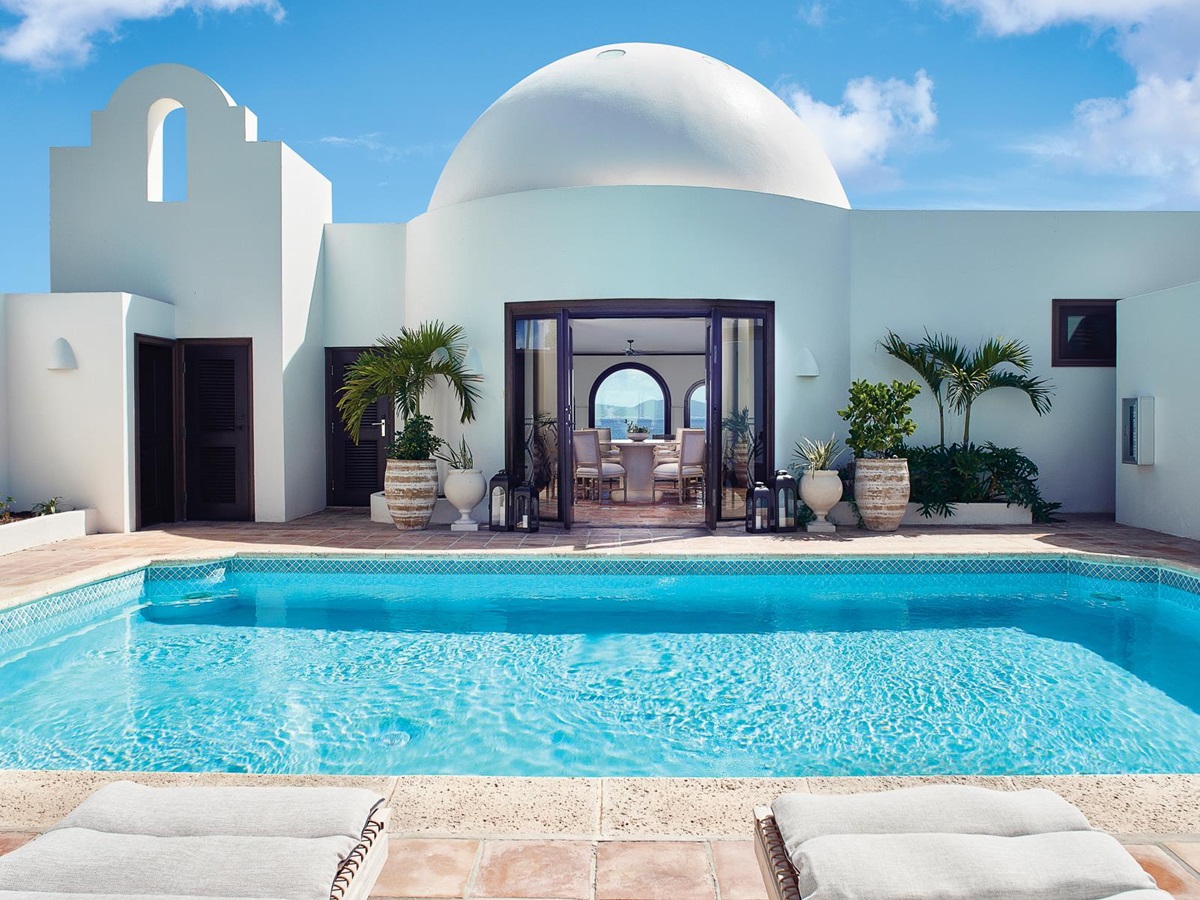 Private swimming pool at Belmond's Cap Juluca resort in Anguilla