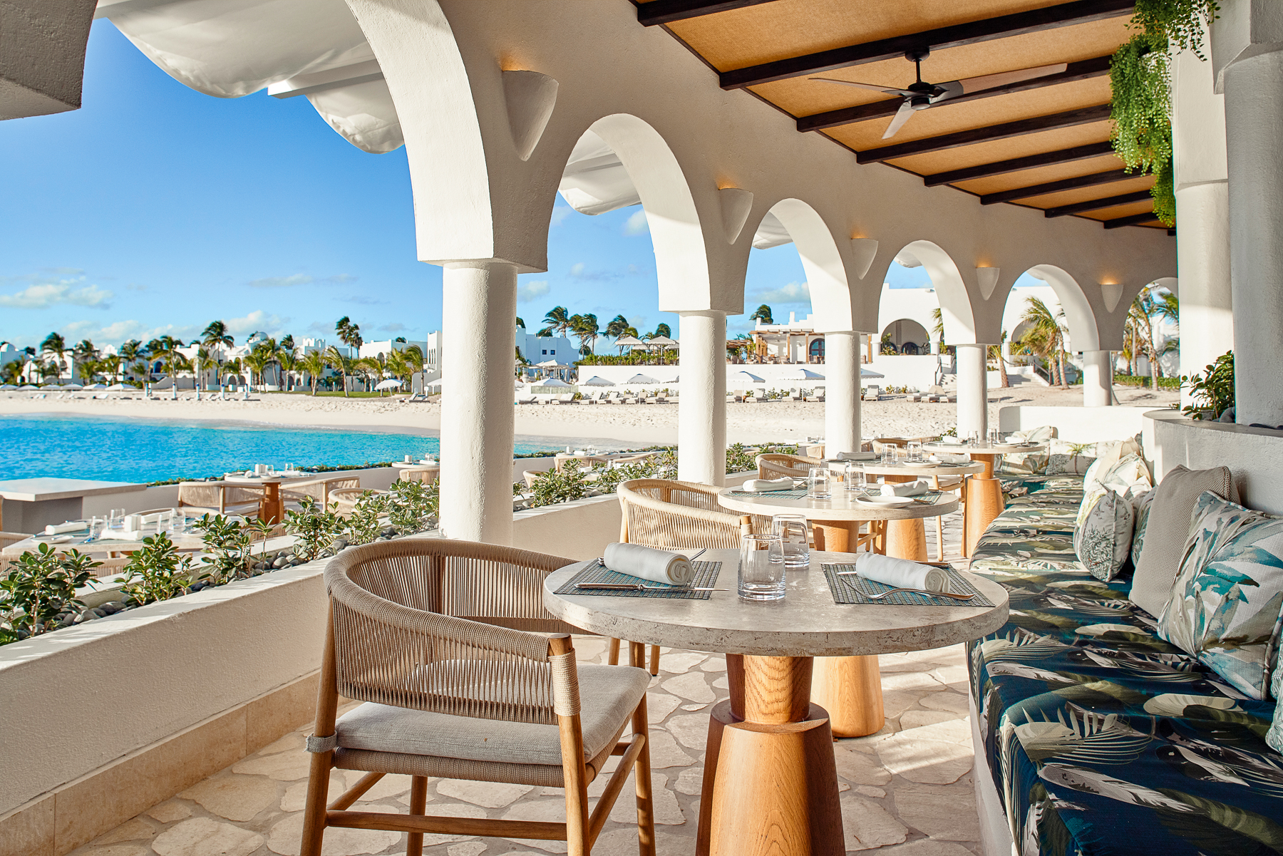Seating area at Belmond's Cap Juluca resort in Anguilla