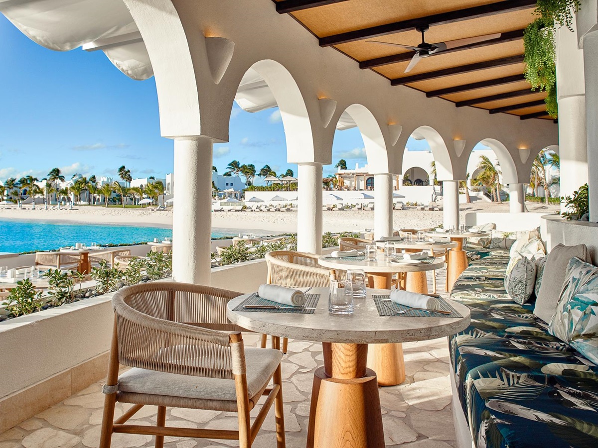 Seating area at Belmond's Cap Juluca resort in Anguilla