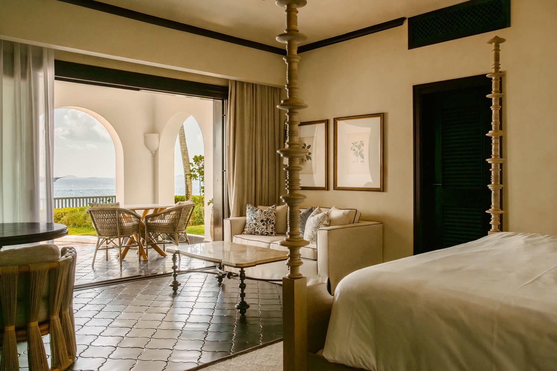 Guest suite at Belmond's Cap Juluca resort in Anguilla
