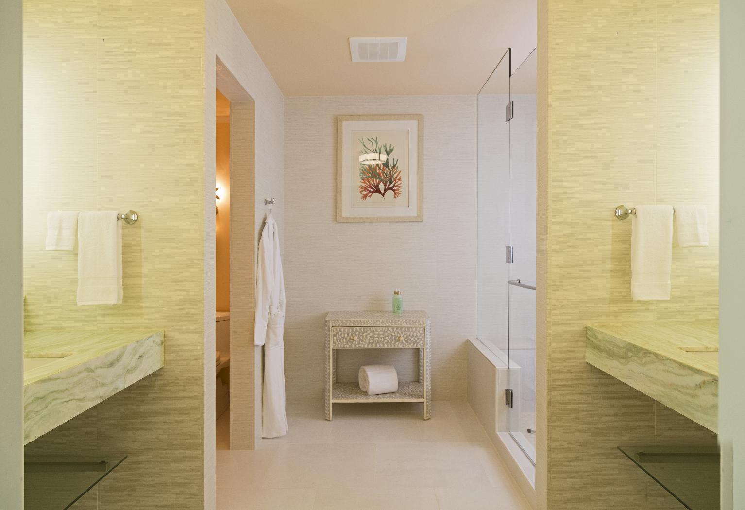 The guest bathroom in Malliouhana, Anguilla