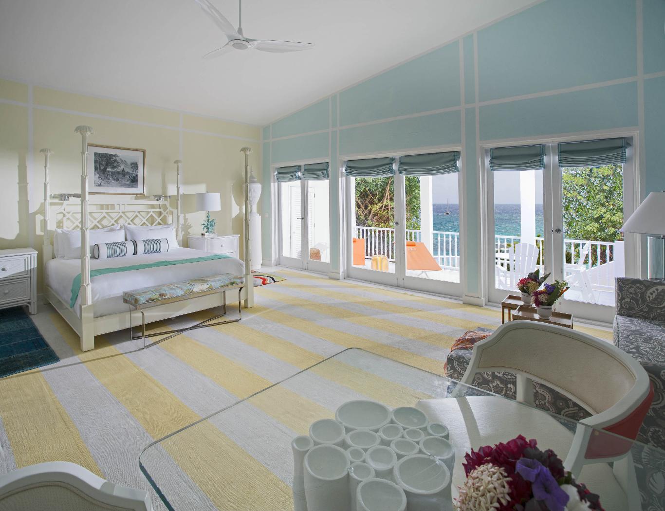 Interiors of the Oceanview Junior Suite in Malliouhana, Anguilla