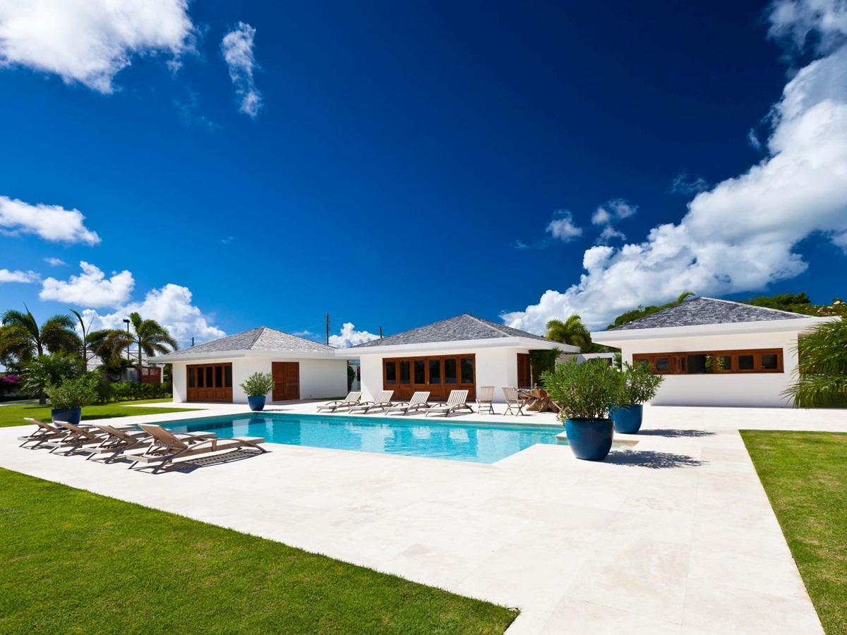 gardens and pool of le bleu, anguilla
