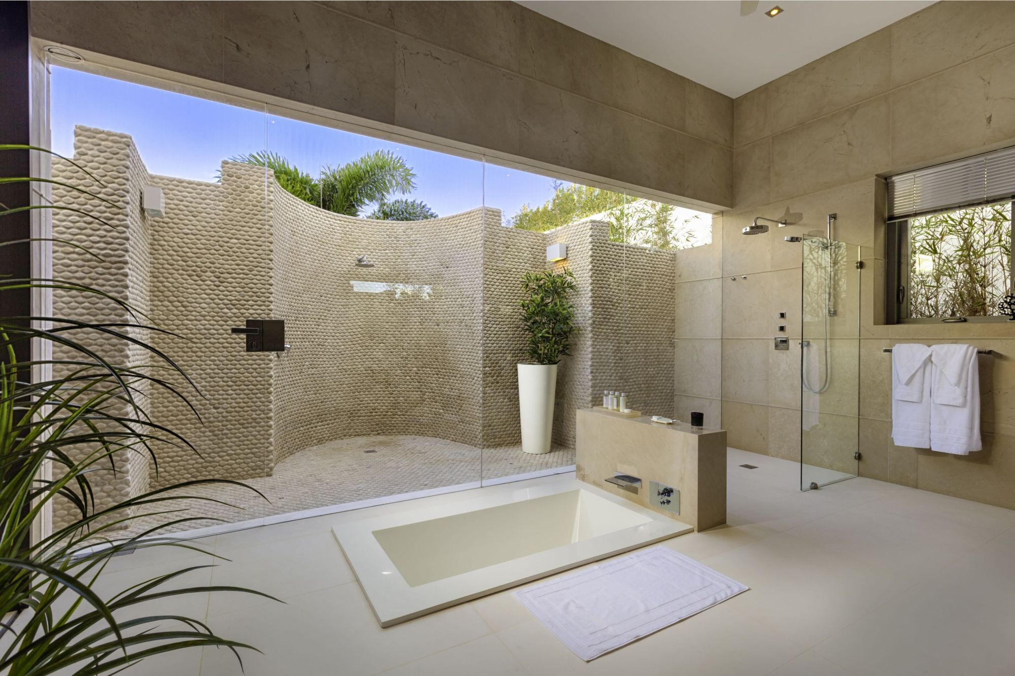 ensuite bath in the beach house, anguilla