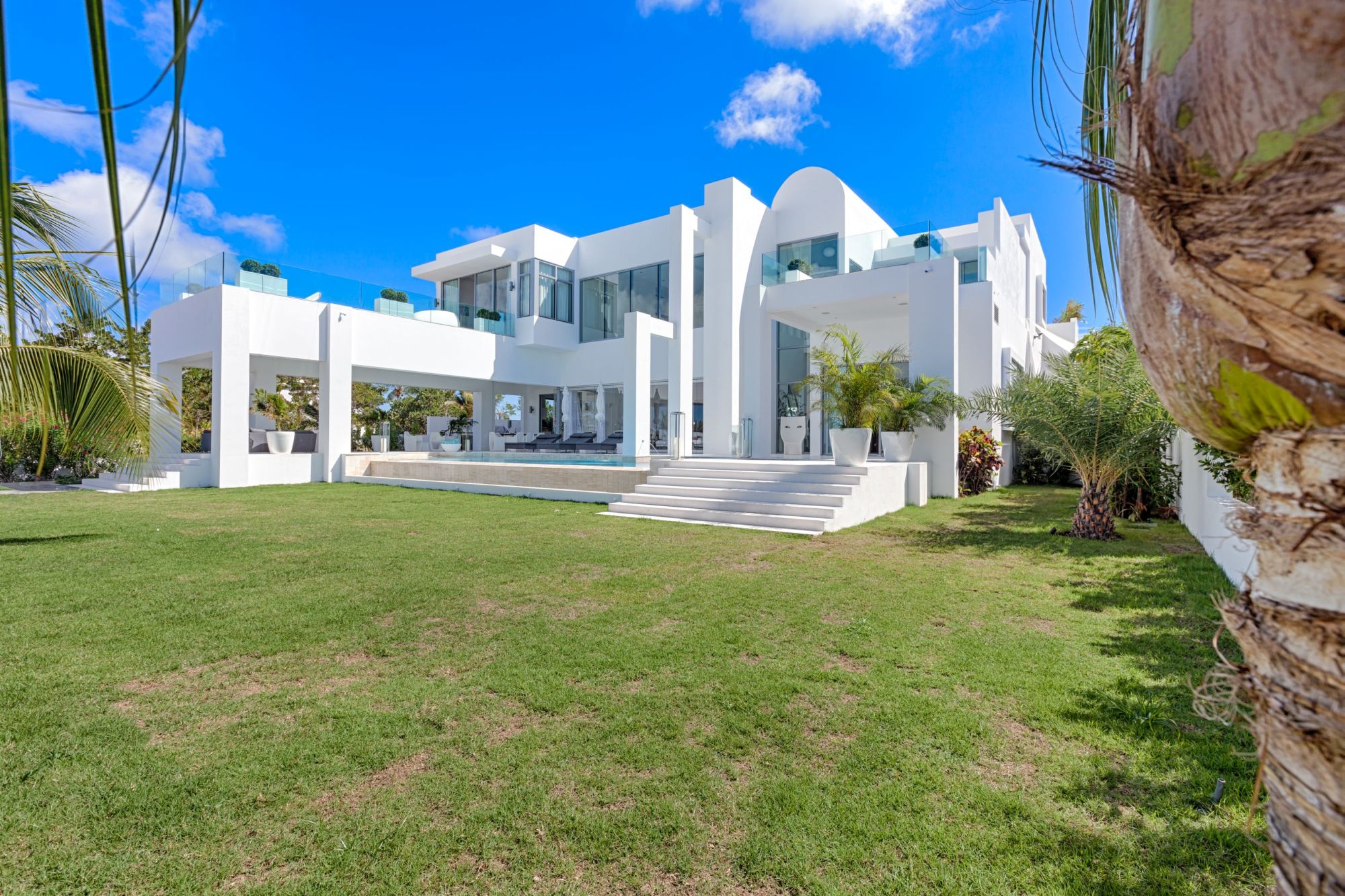view from the garden over the beach house, anguilla