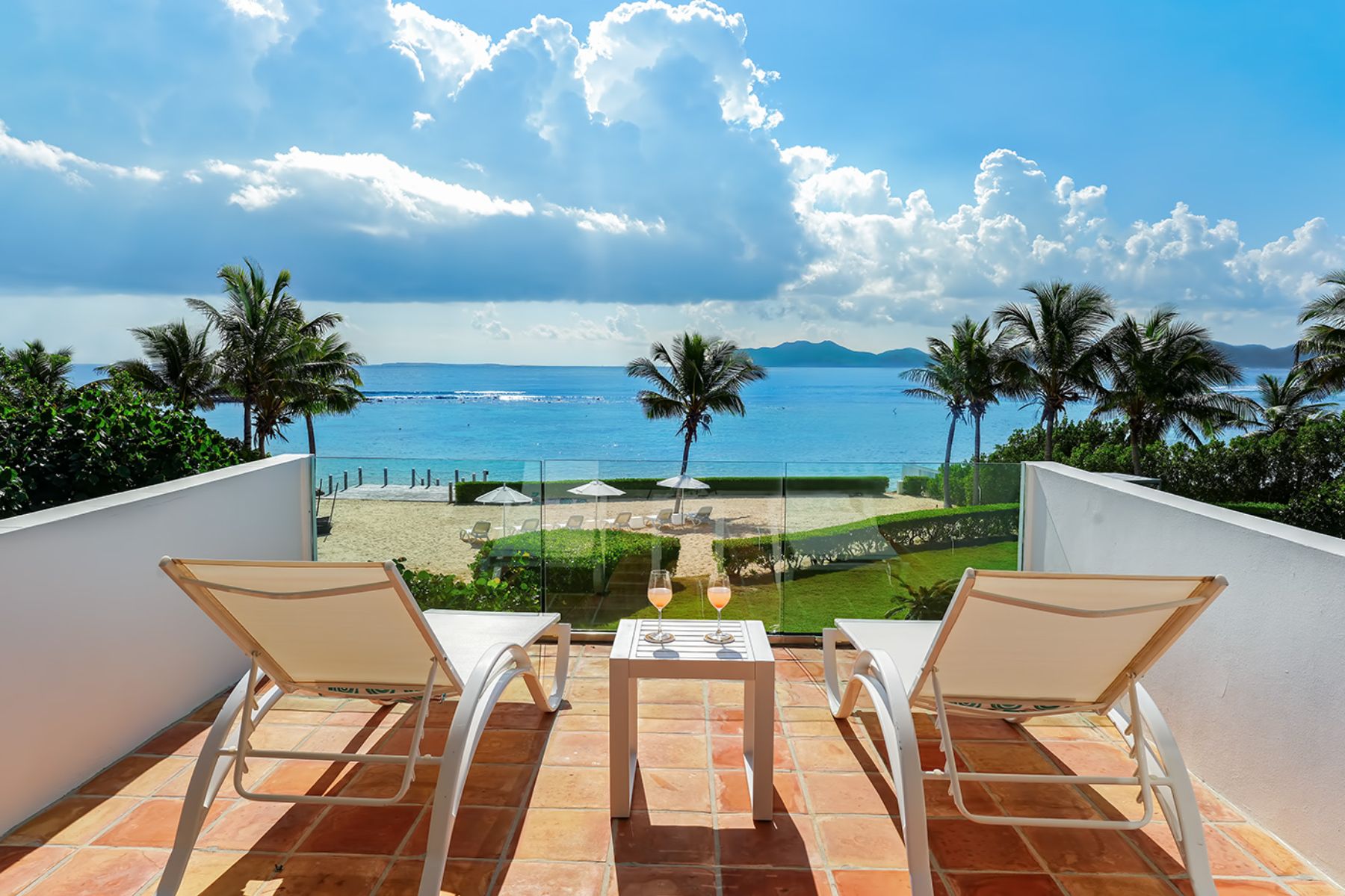 Bedroom One Balcony at Villa Indigo in Anguilla 