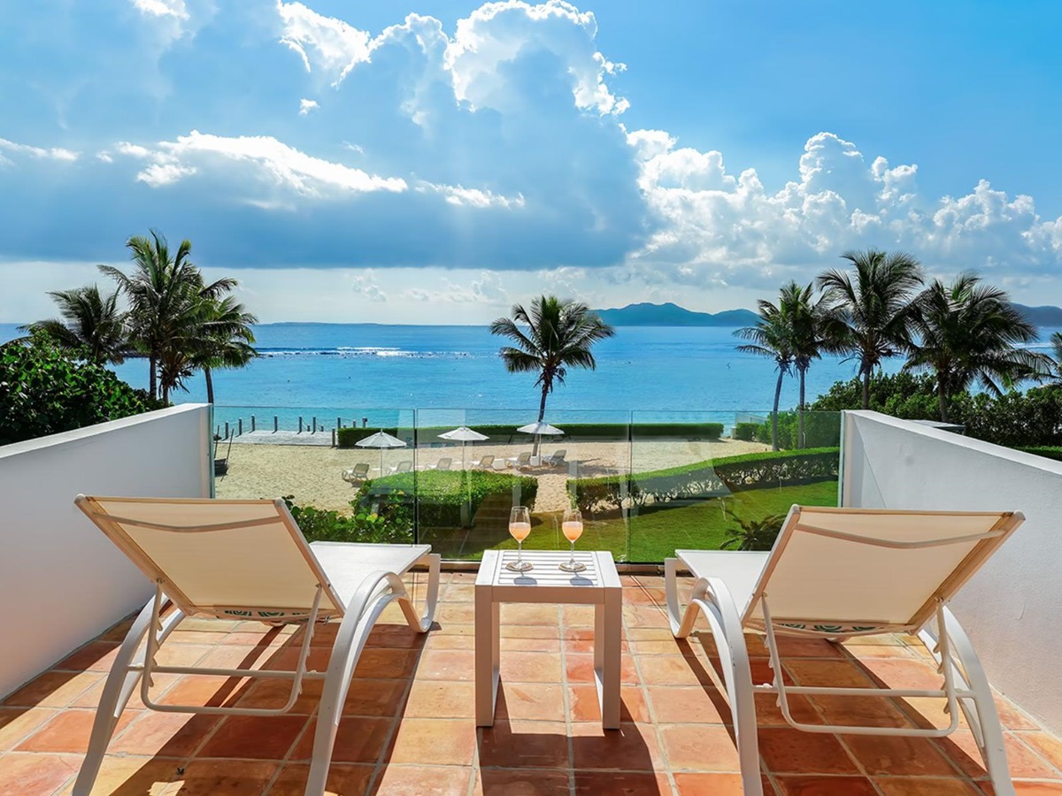 Bedroom One Balcony at Villa Indigo in Anguilla